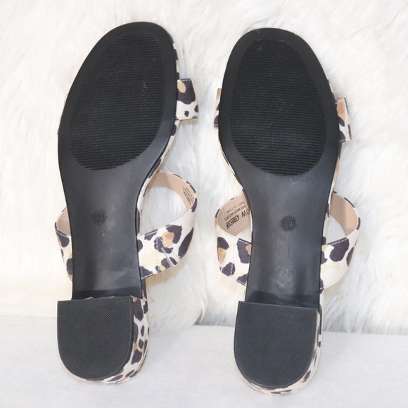 #8  Comfort Leopard Print Slide Sandals 10 Wide - Picture 2 of 8